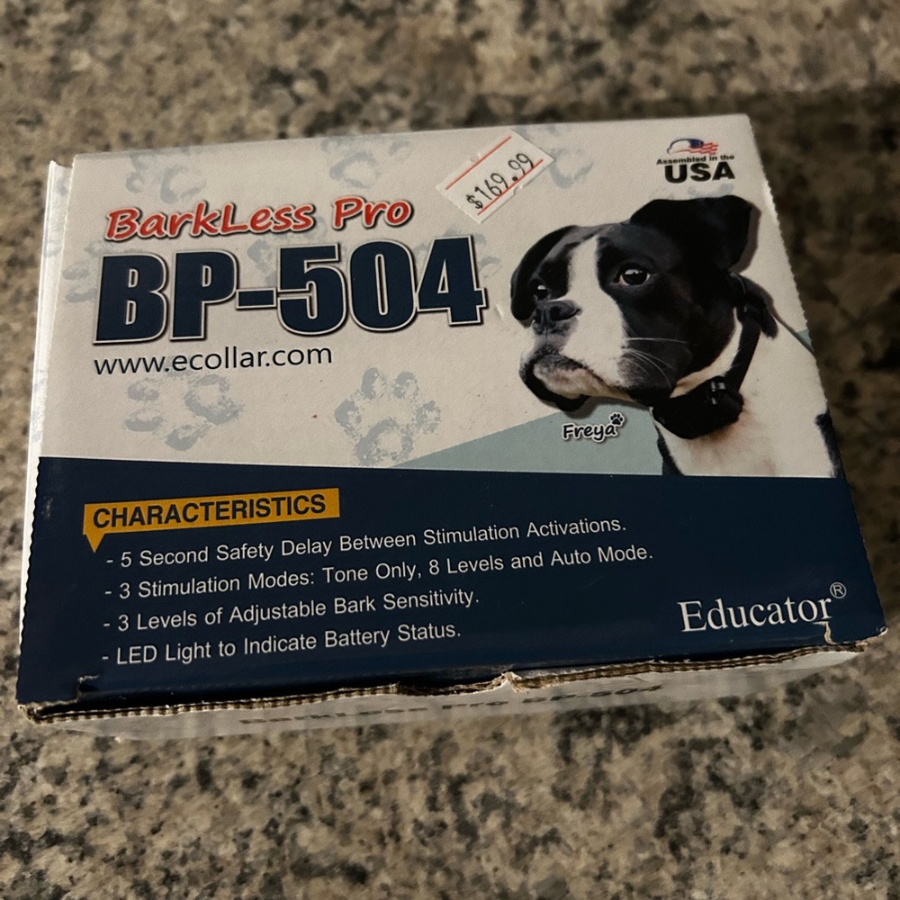 BarkLess Pro BP-504 Dog Collar - Black